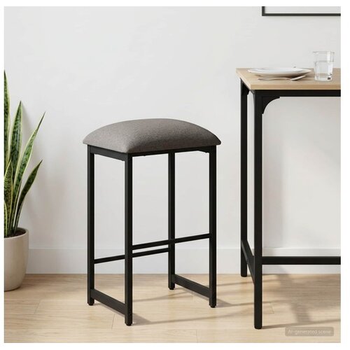 VidaXL Barska stolica Svjetlosiva 40 x 32 x 74 cm Konstruirano drvo - Svjetlosiva 1 40 x 32 x 74 cm Slike