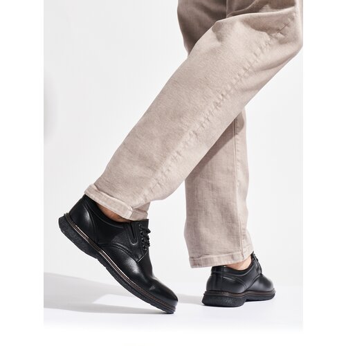 Shelvt Men's black lace-up shoes Cene
