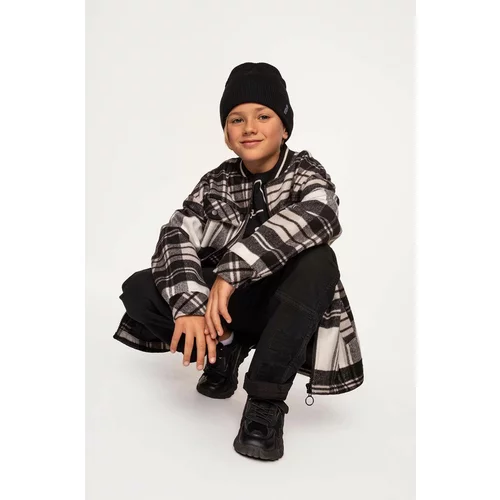 Coccodrillo Dječje pamučne hlače boja: crna, bez uzorka