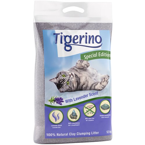 Tigerino Special Edition / Premium pesek za mačke - vonj sivke - Varčno pakiranje: 2 x 12 kg Slike