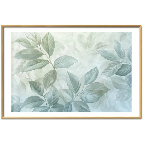  Plakat Mint Leaves - large botanical motif 42x29.7 Zlatni okvir s margom Cene