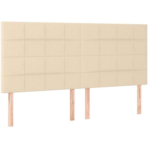  Krevet box spring s madracem LED krem 160x200 cm od tkanine Slike