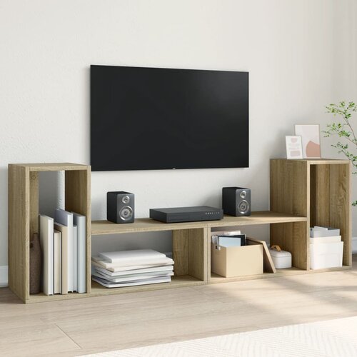  The Living Store TV omarica 2 kosa sonoma hrast 75x30x50 cm inženirski les - TV Omarica, (21555347) Cene