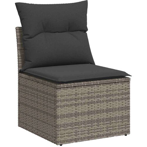 VidaXL 7-dijelni set vrtnih sofa sivi od poliratana Slike