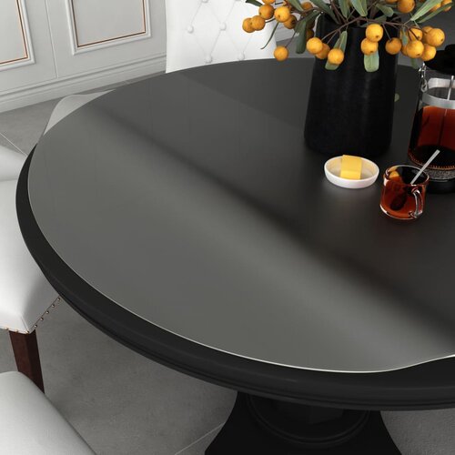vidaXL Zaščita za mizo mat Ø 90 cm 2 mm PVC Cene