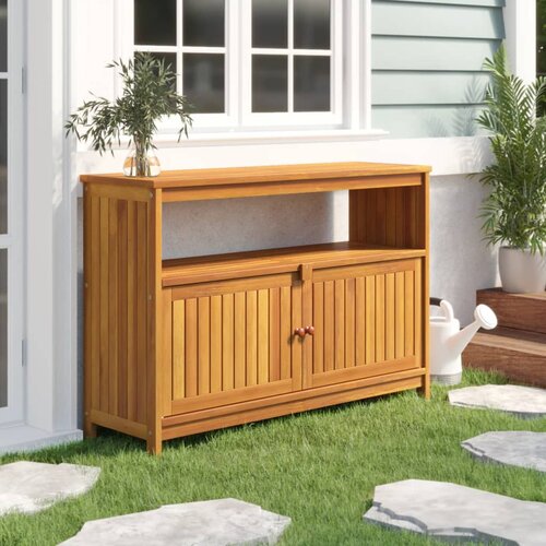 Maison Chic Vrtna konzolna miza - miza ob steni 110x35x75 cm trden akacijev les, (21786521) Slike