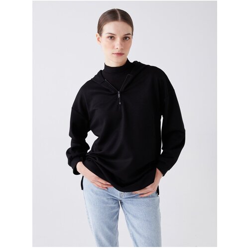 LC Waikiki Women's Plain Long Sleeve Oversize Hoodie Cene