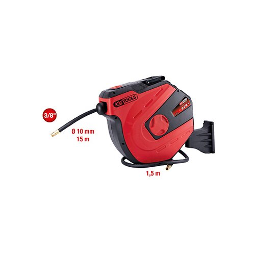 Ks Tools automatski kolut za crijevo za komprimirani zrak, Ø 10 mm x 15 m 515.3440 pneumatski kolut za crijevo 15 m 20 bar Cijene