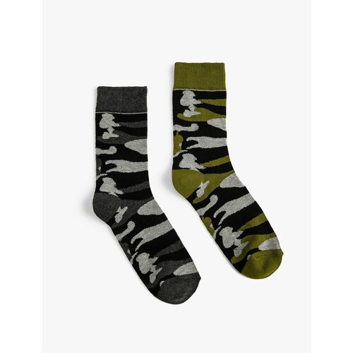 Koton Camouflage Socks Set of 2 Multicolored Cene