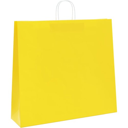  Papirnate vrećice 250 kom s ručkama žute 54x15x49 cm Slike
