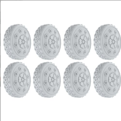INF 8-delni komplet zaščitnih prevlek za kolesa prtljage Grey Model 3, (21872453) Cene