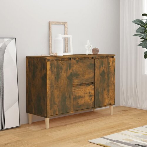 vidaXL komoda dimljeni hrast 103,5x35x70 cm konstruiran les Cene