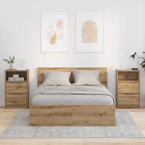  Noćni ormarići 2 pcs Umjetnički hrast 40 x 30 x 467 cm Slike