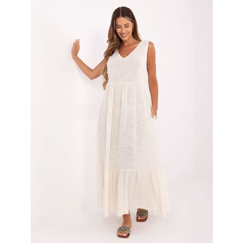 Och Bella Dress-TW-SK-BI-28007.63-light beige Cene