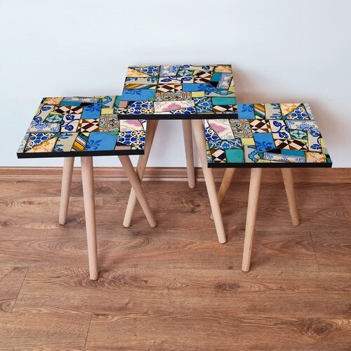 Hanah home set klub stočića 3Shp289, 3 komada, Plava Cene