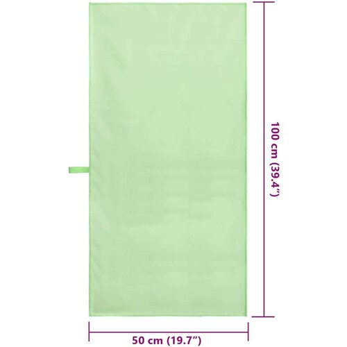 VidaXL Sportski Ručnici 2 pcs Zelena 100 x 50 cm Poliester i poliamid Slike