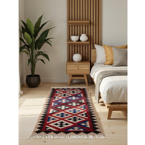 Hanse Home Crvena obostrana/ručno rađena vunena staza 60x190 cm Kamal Rami &amp;ndash; Nouristan Slike