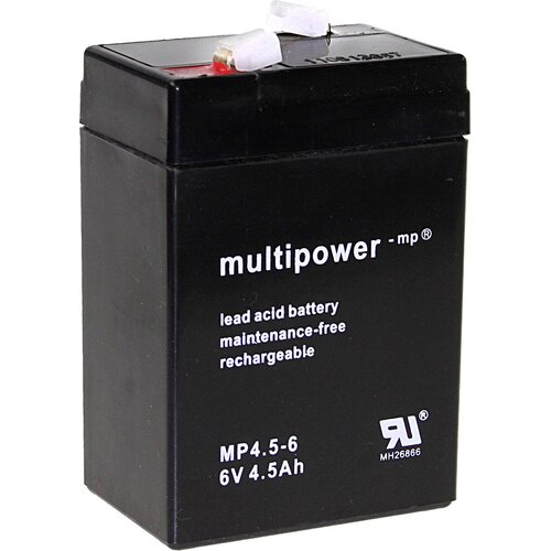 Multipower Olovni akumulator 6 V 4.5 Ah PB-6-4,5-4,8 MP4,5-6 Olovno-koprenasti (Š x V x d) 70 x 105 x 47 mm Plosnati priključak Cijene