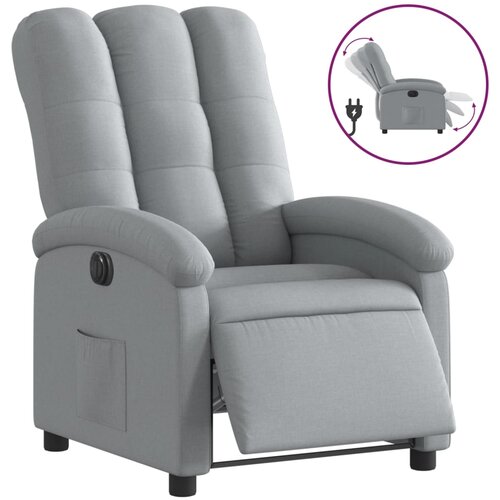 Maison Chic Električni naslanjač - Relax naslanjač svetlo sivo blago, (22062608) Cene