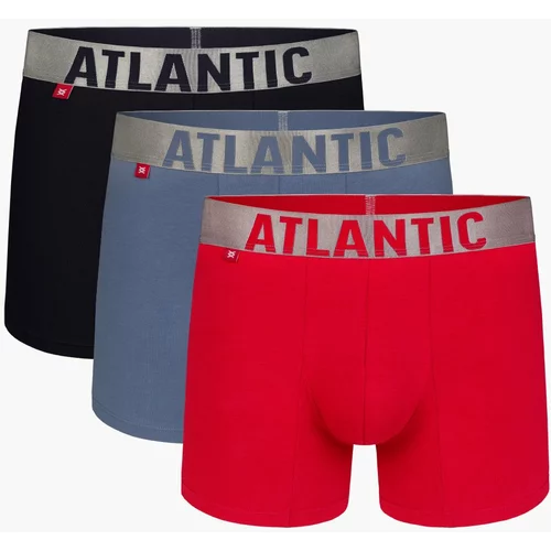 Atlantic Men's Sport Boxers 3Pack - Black/Blue/Red