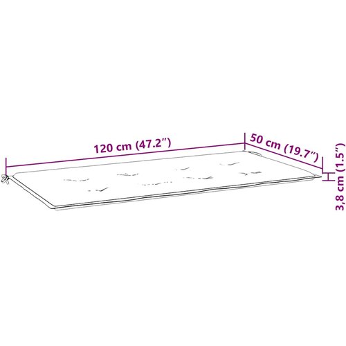  Složiva vrtna klupa s jastukom 128,5 cm od masovne tikovine Crna 120 cm Slike