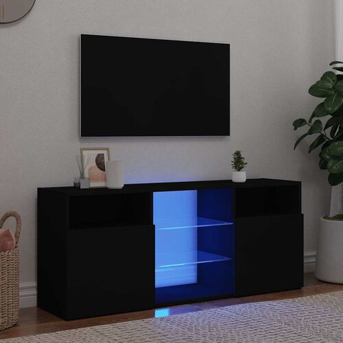 Furnova TV omarica z LED lučkami črna 120x30x50 cm, (21924304) Slike