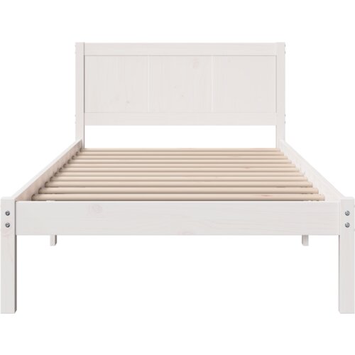 VidaXL bijeli drveni krevetni okvir bijela drvo 100 x 200 cm izdržljivo Slike