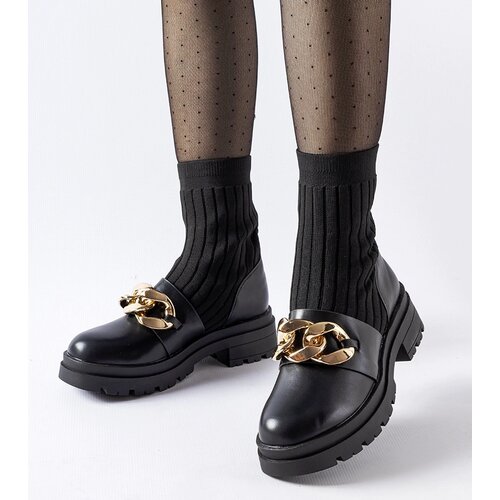 Gemre Black sock boots with chain Giussago Cene