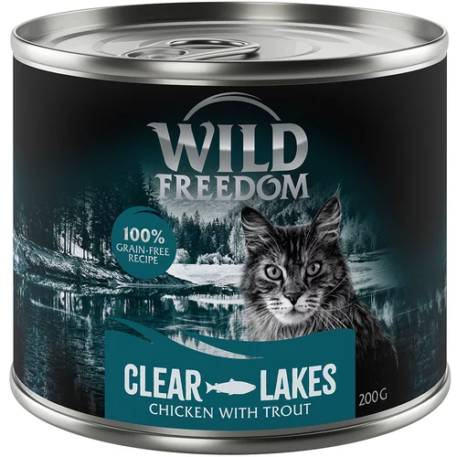 Wild Freedom Varčno pakiranje Adult 12 x 200 g - Clear Lakes - Piščanec & postrv