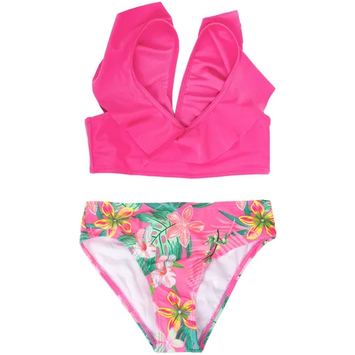 Yoclub Kids's Girls' Two-Piece Swimming Costume LKD-0034G-A100