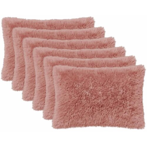  Presvlaka za jastuk 6 pcs HEERLEN Ružičasta 40 x 60 cm PV flis - Ružičasta 40 x 60 cm 6 Slike