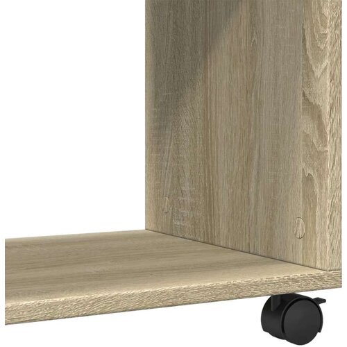 VidaXL Bočni stolić s kotačima boja hrasta sonome 70x35x60 cm drveni Slike
