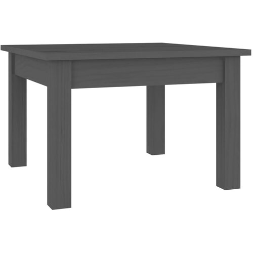Maison Chic Klubska mizica - kavna mizica - Nizka mizica siva 45x45x30 cm trdna borovina, (21753239) Slike