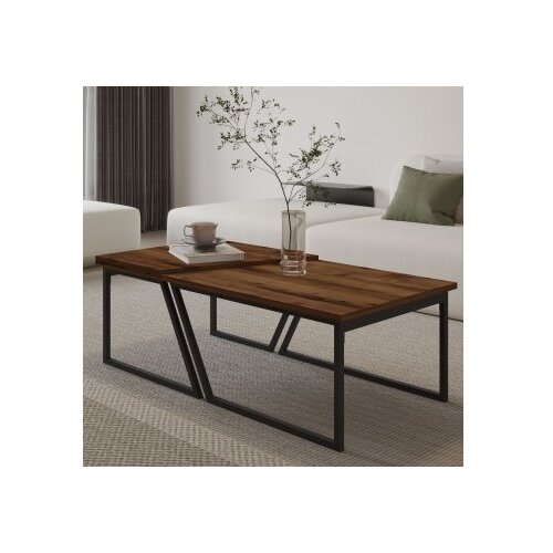 Hanah home verona P0024623 - rustic walnut rustic walnut coffee table set Slike