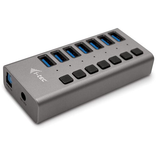 I-TEC U3CHARGEHUB7 punjač za mobitel Univerzalno Sivo AC Brzo punjenje U zatvorenom Slike