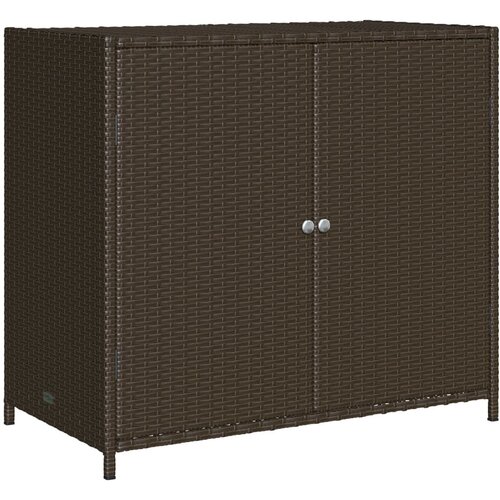 VidaXL Vrtna omara za shranjevanje rjava 83x45x76 cm poli ratan, (21027464) Slike