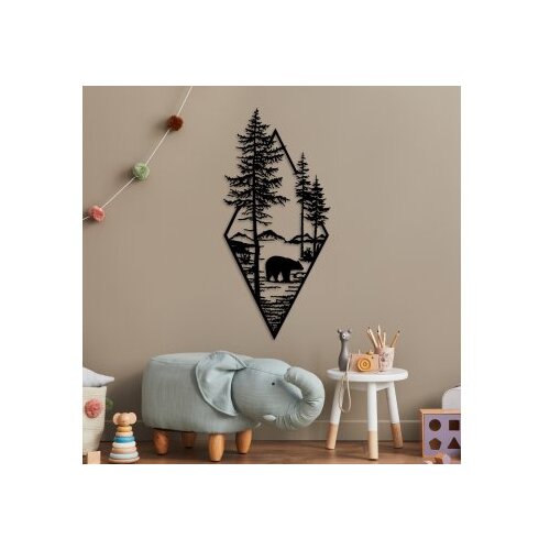 Wallxpert dekorativni metalni zidni pribor bear black v2 Slike
