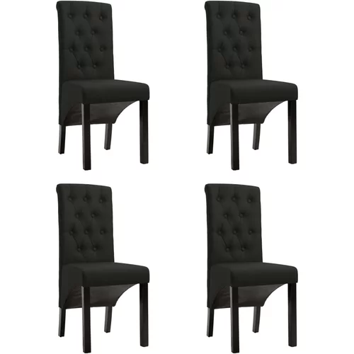  Blagovaonske stolice od tkanine 4 kom crne