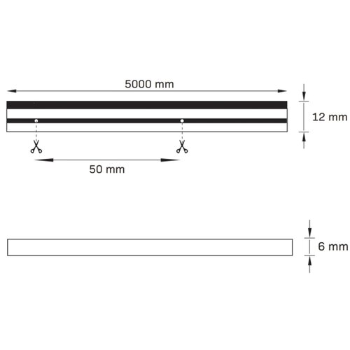  led traka neon 5m LED/40W/24V plava IP65 Slike