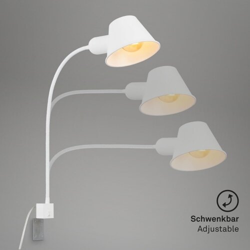 BRILONER 2079-016 - zidna fleksibilna lampa 1xE27/10W/230V bela Slike