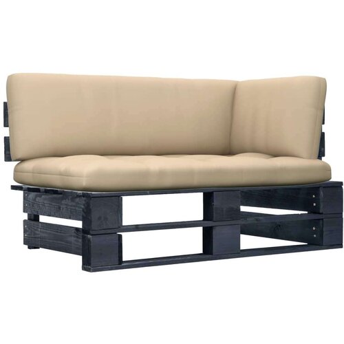  Kutna vrtna sofa od paleta od crno impregnirane borovine Slike