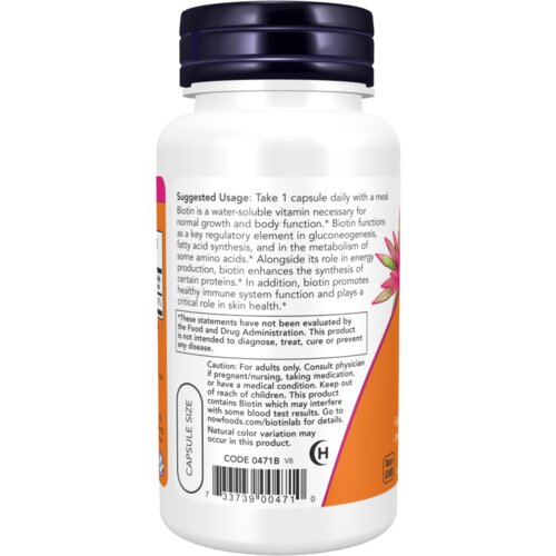 Now Foods biotin 5000 mcg &amp;ndash; podr&amp;scaron;ka energiji i imunolo&amp;scaron;kom sistemu 60 kapsula Slike
