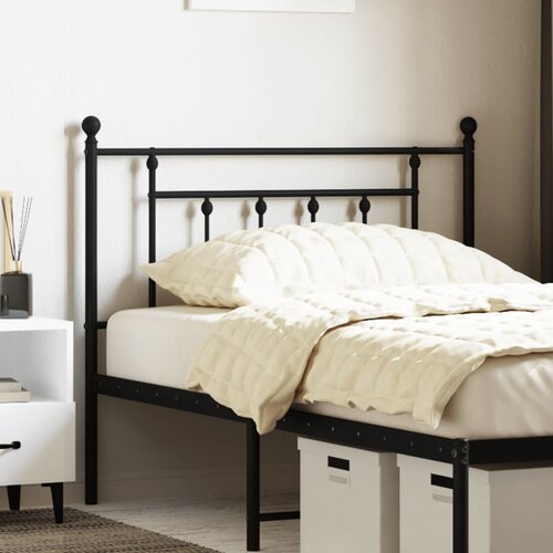 VidaXL Metalno uzglavlje crno 100 cm Slike