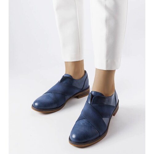 Gemre Navy Blue Elegant Slip-On Shoes Winnipeg Cene