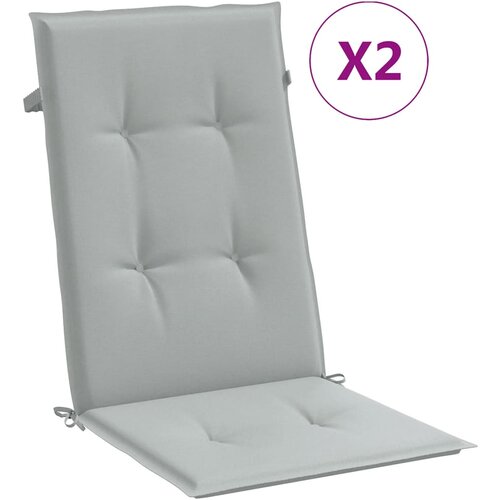  Jastuci za stolice 2 kom svjetlosivi 120 x 50 x 4 cm od tkanine Slike