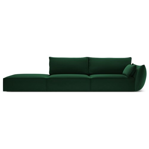 Mazzini Sofas Temno zelena žametna sedežna garnitura desni kot 264 cm Vanda – Cene