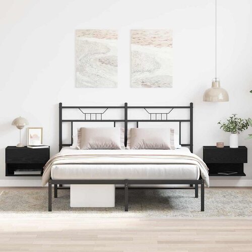  Noćni ormar 2 pcs Crni hrast 46 x 30 x 30 cm Konstruirano drvo Cene