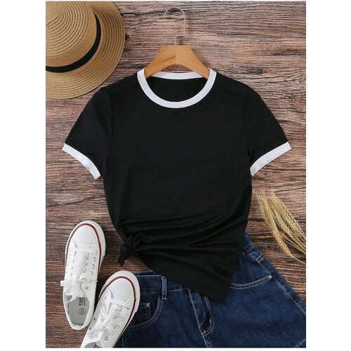 Know Unisex Black Combed Cotton Interlock T-Shirt Cene
