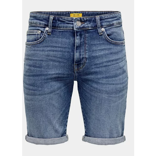 Only & Sons Jeans kratke hlače Ply 22028773 Modra Slim Fit