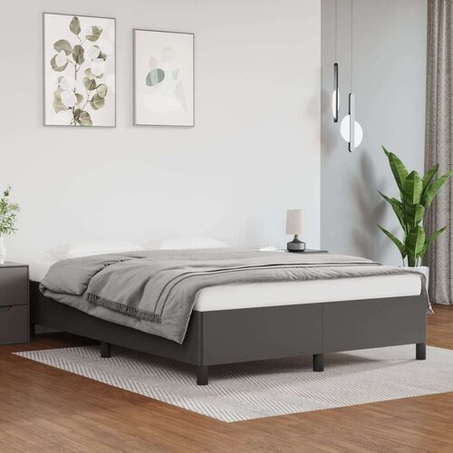  Posteljni okvir siv 140x200 cm umetno usnje, (20726209) Cene